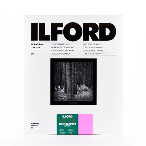 Papel Fotográfico Ilford Multigrade Classic Fibra (Glossy) - 17.8X24CM (25 FOLHAS)